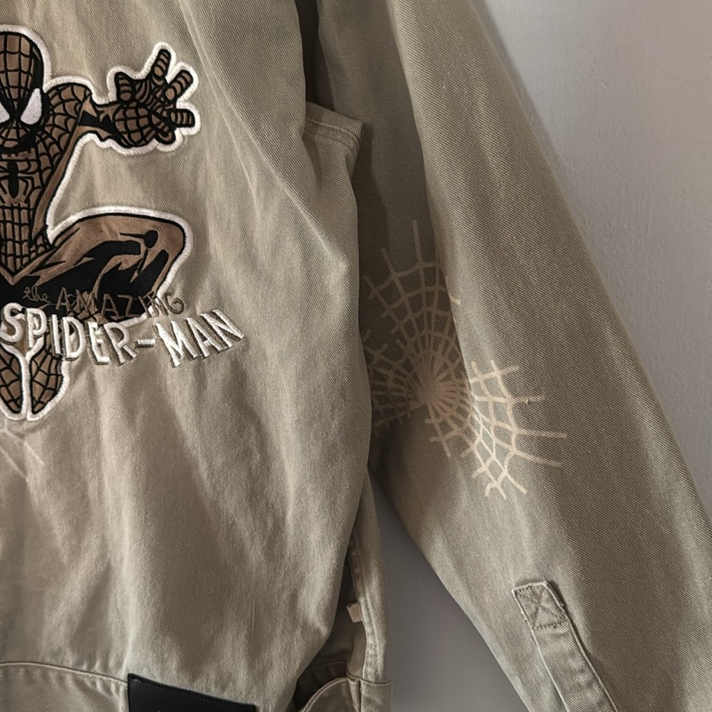 Vintage 2003 Spider-Man Denim Jacket / Large / Beige - Picture 5 of 15